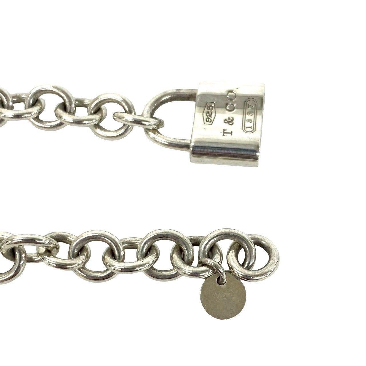 Tiffany & Co Cadena Lock Bracelet 925 Sterling Silver Chain — view 4