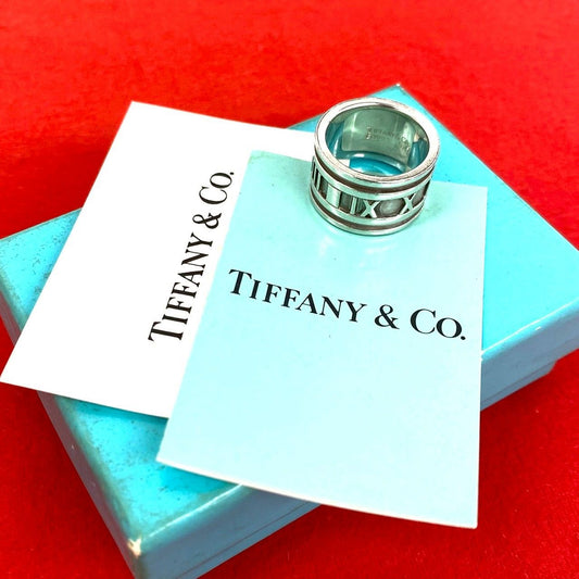Tiffany & Co Wide Atlas Ring 925 Sterling Silver