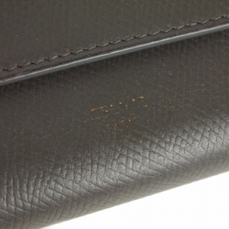 Celine Logo Small Trifold Wallet Gray — view 6