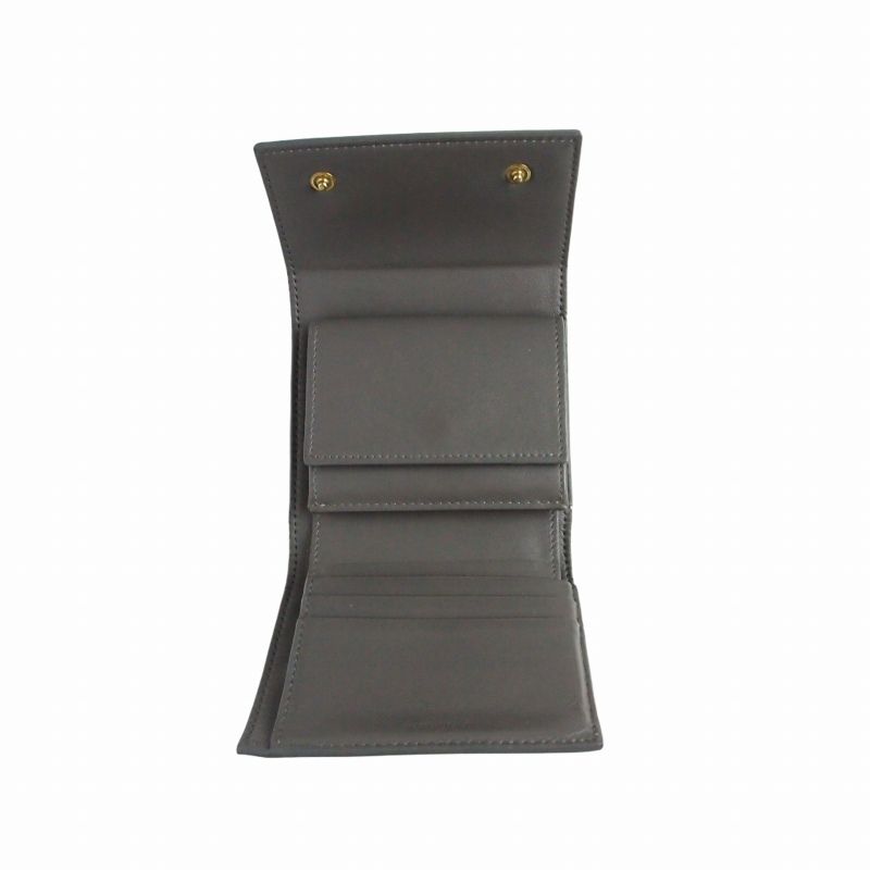 Celine Logo Small Trifold Wallet Gray — view 4