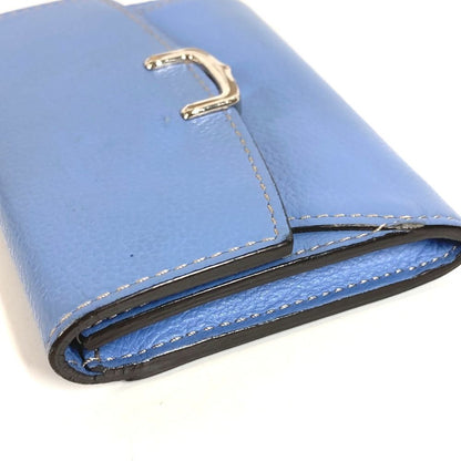 Cartier Card Case Logo Leather Blue — view 3