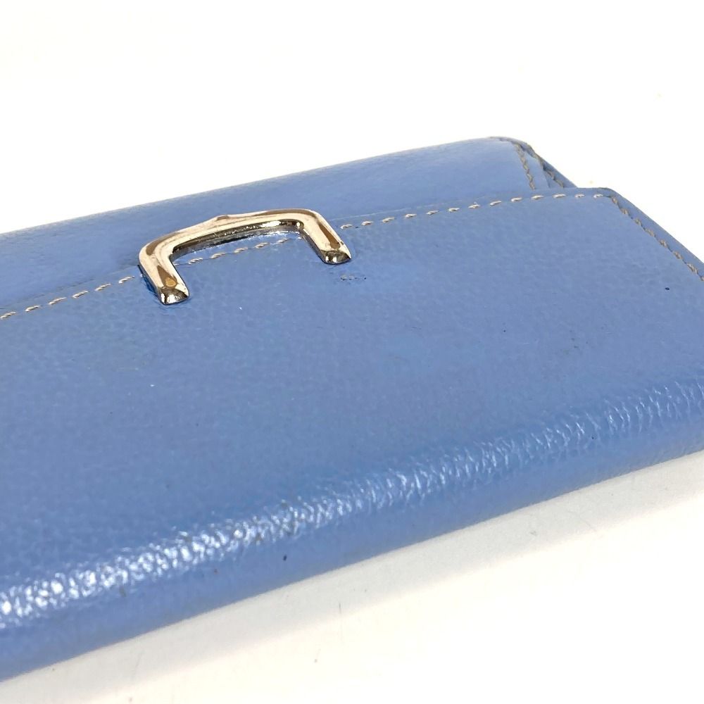 Cartier Card Case Logo Leather Blue — view 6