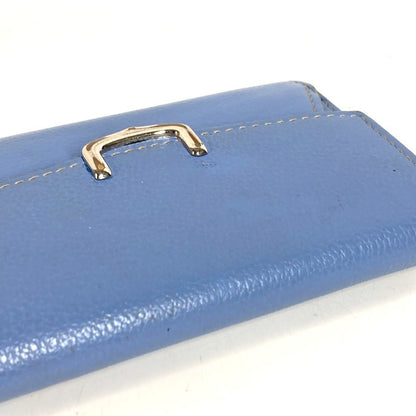 Cartier Card Case Logo Leather Blue — view 6