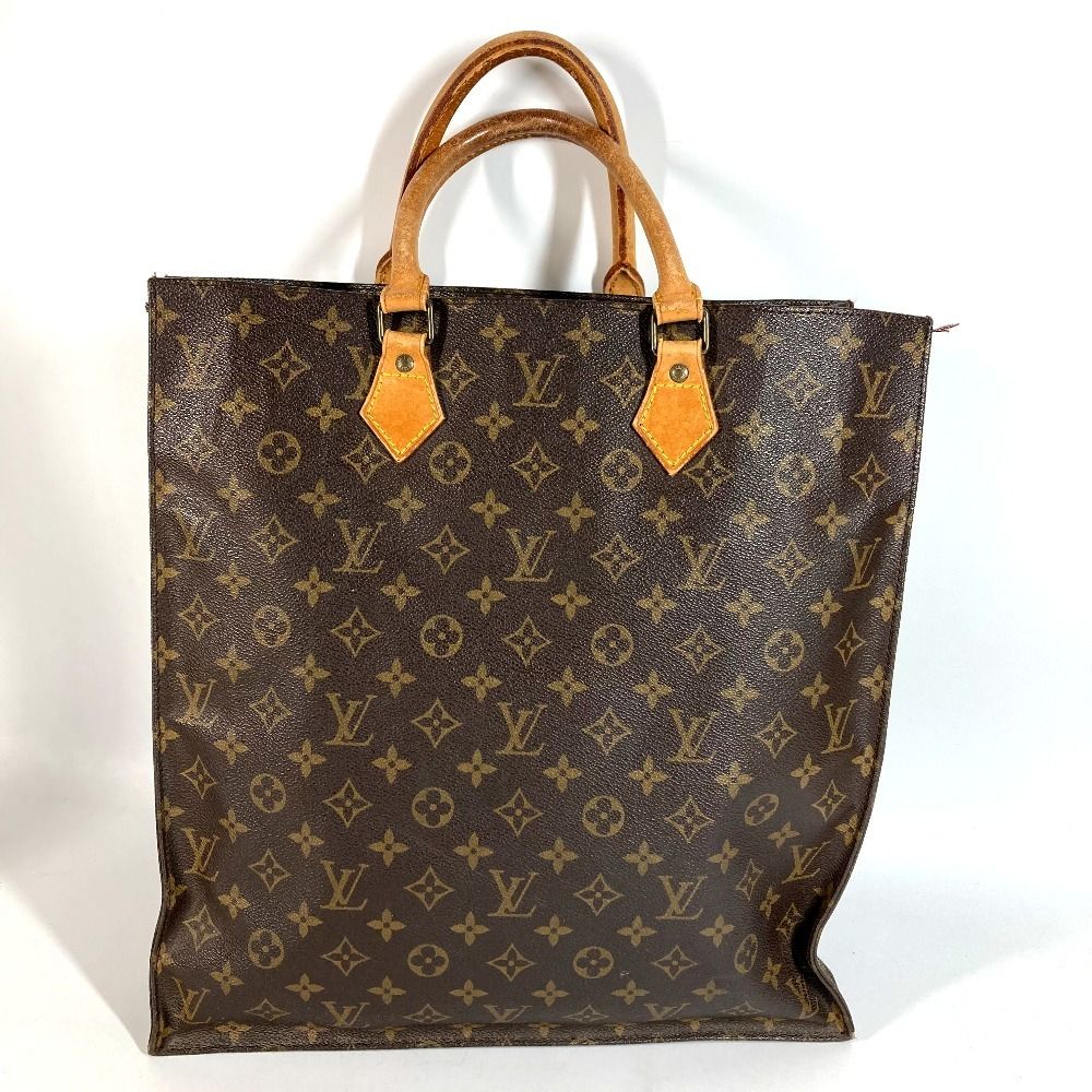 Louis Vuitton Handbag Sac Plat Monogram Canvas Brown — view 2