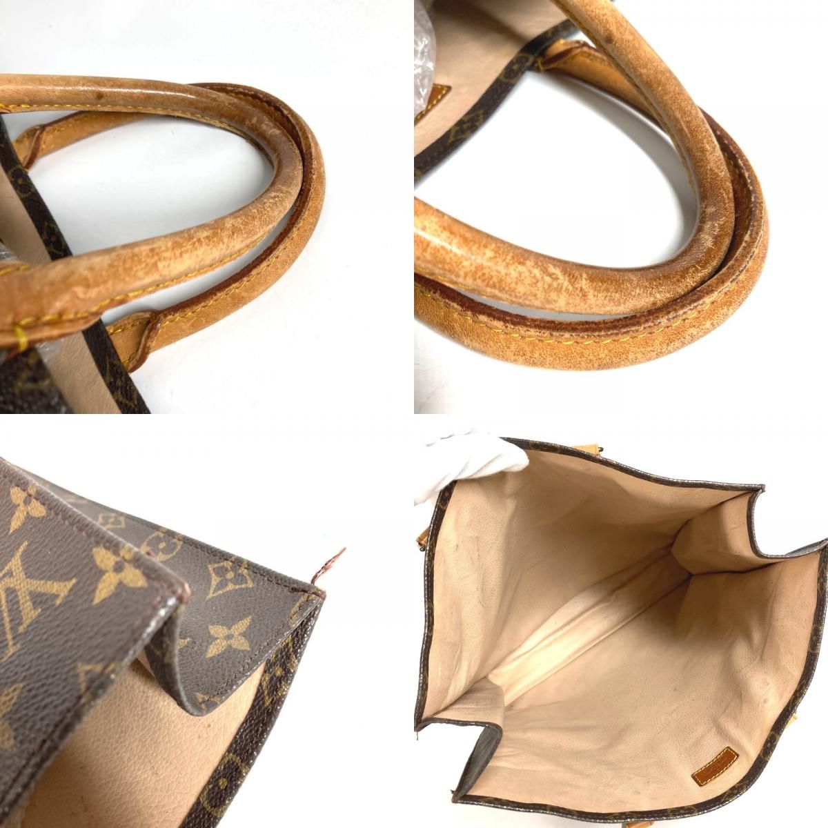 Louis Vuitton Handbag Sac Plat Monogram Canvas Brown — view 8