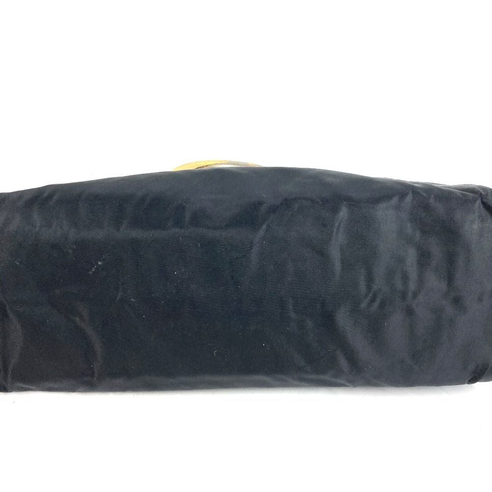 Prada Handbag Metal Handle Nylon Black — view 4