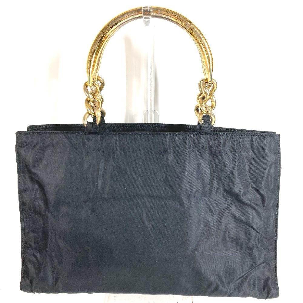 Prada Handbag Metal Handle Nylon Black — view 2