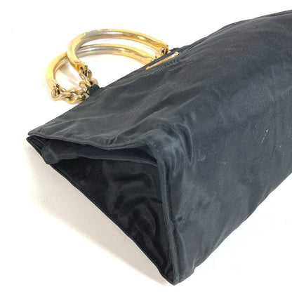 Prada Handbag Metal Handle Nylon Black — view 5