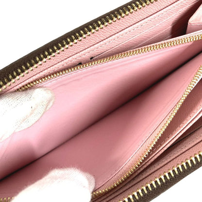 Louis Vuitton Wallet Zippy Monogram Canvas Rose Velours Brown — view 7