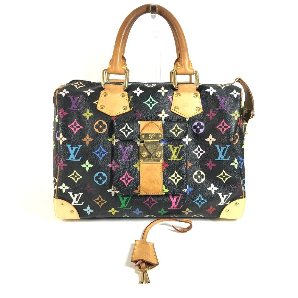 Louis Vuitton Handbag Speedy 30 Monogram Multi Canvas Noir Black