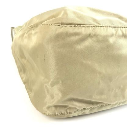 Prada Shoulder Bag Triangle Logo Nylon Beige — view 7