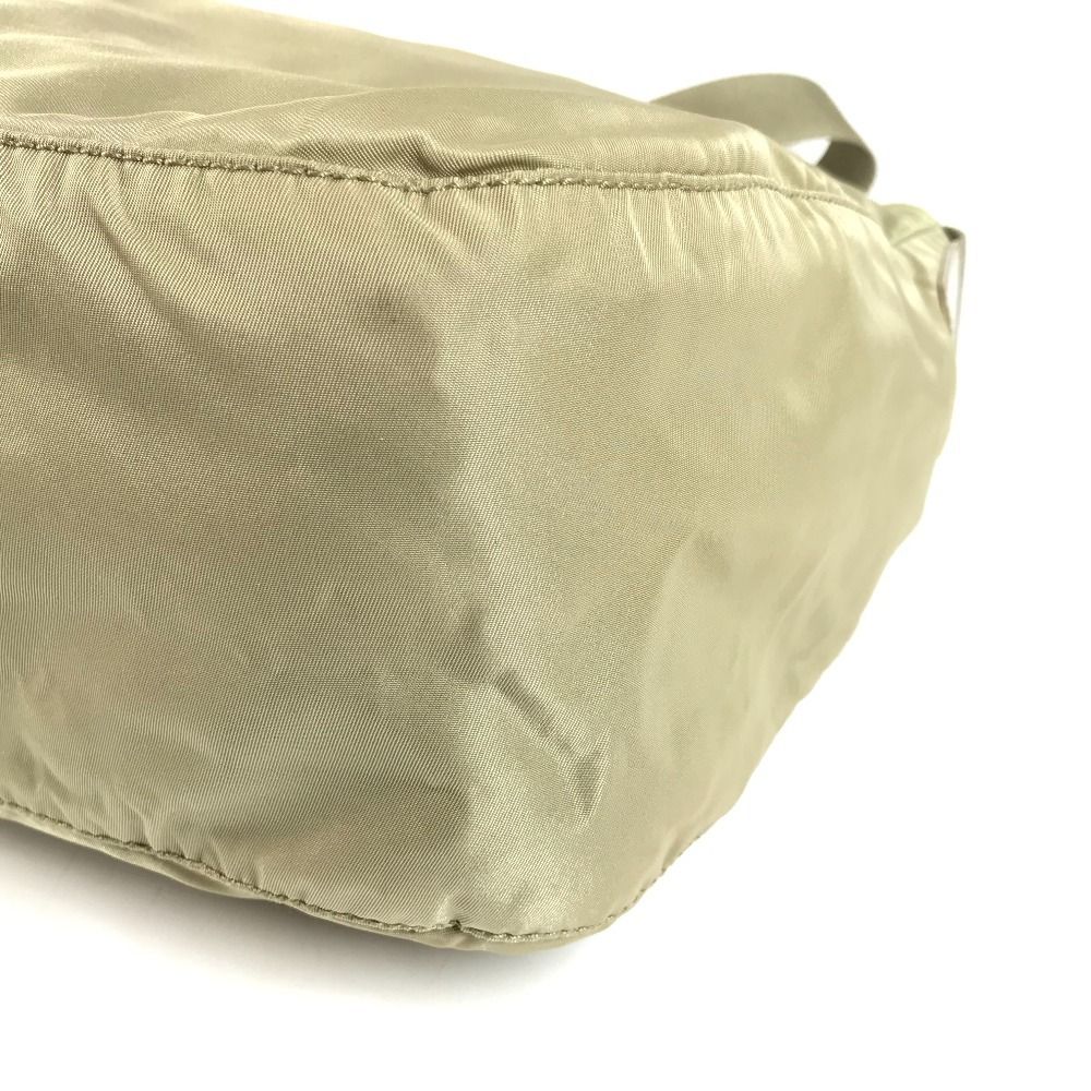 Prada Shoulder Bag Triangle Logo Nylon Beige — view 6