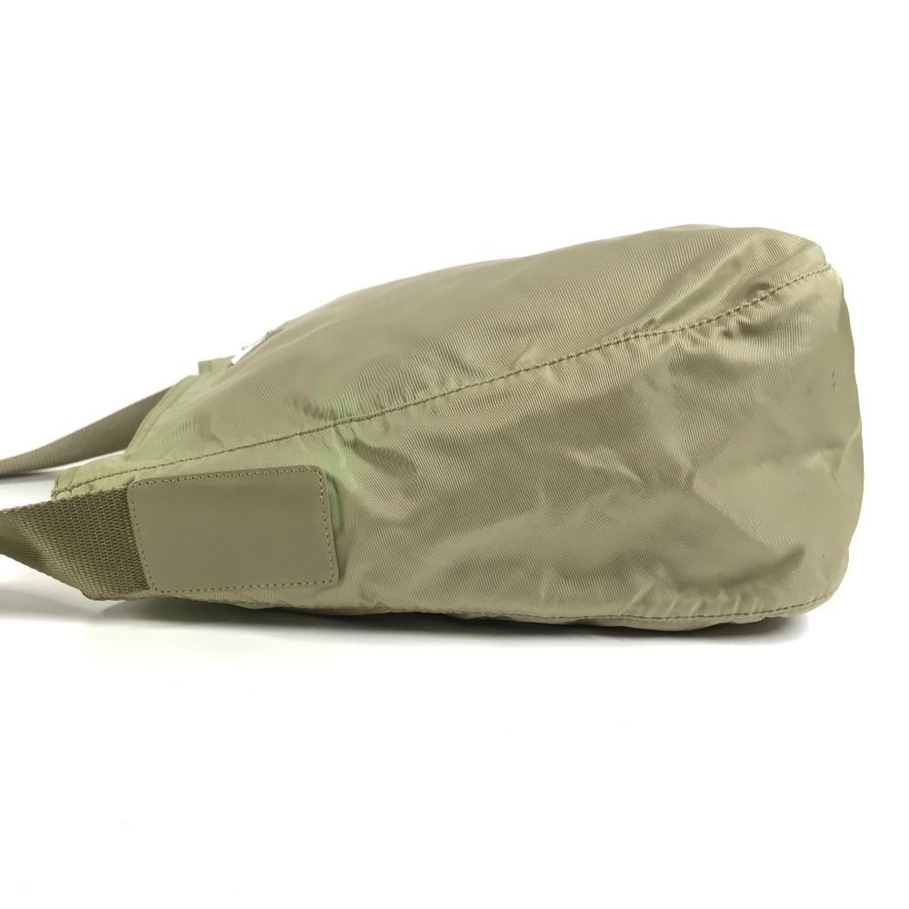 Prada Shoulder Bag Triangle Logo Nylon Beige — view 3