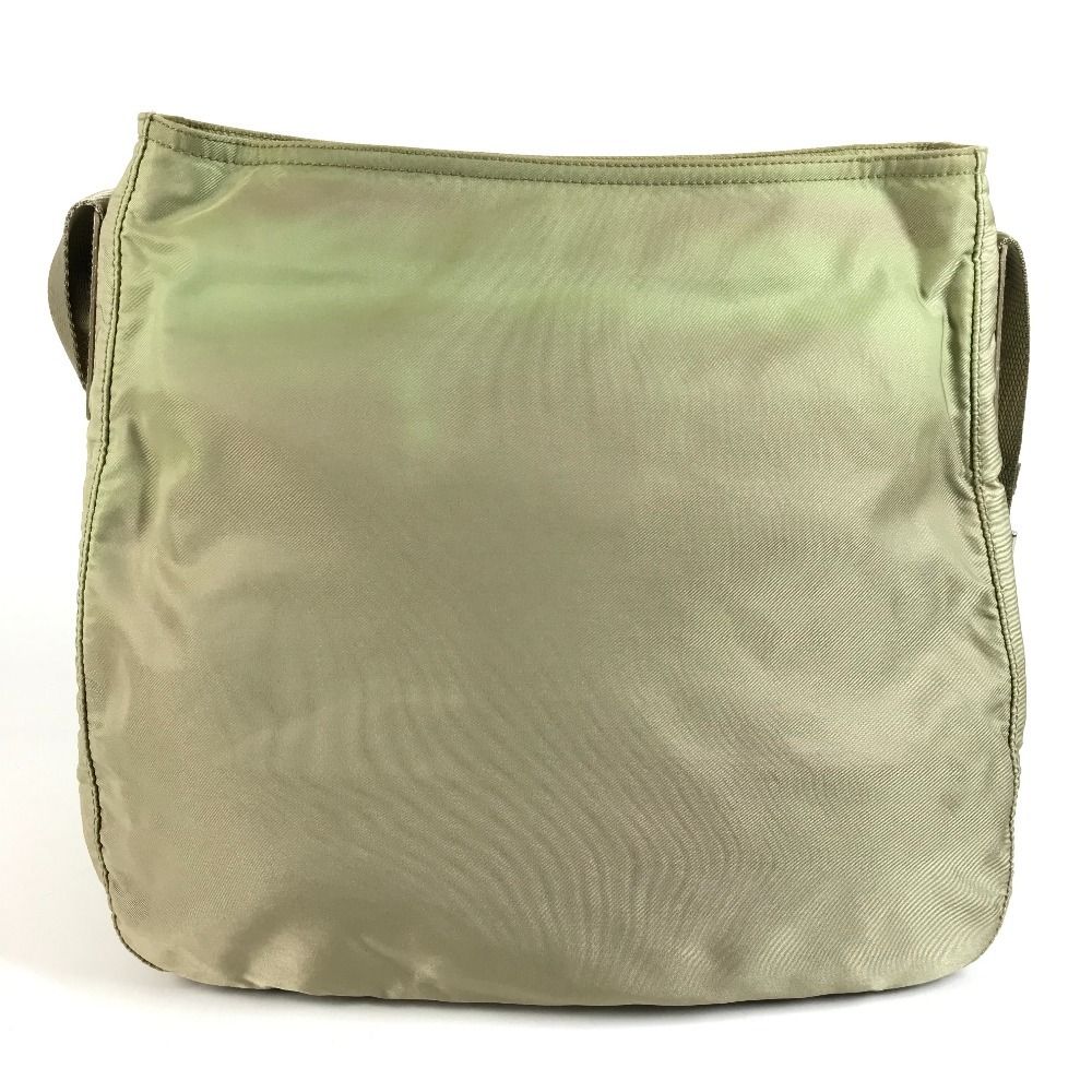 Prada Shoulder Bag Triangle Logo Nylon Beige — view 2