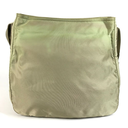 Prada Shoulder Bag Triangle Logo Nylon Beige — view 2