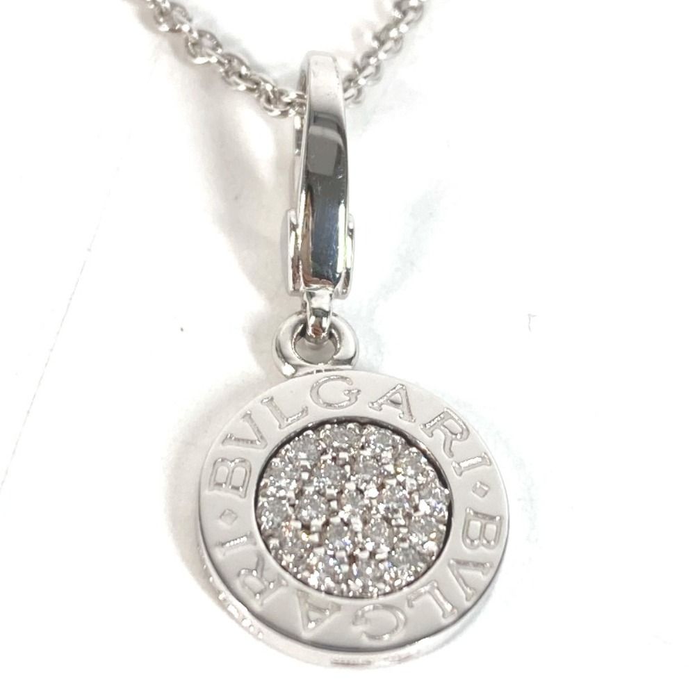 Bvlgari Necklace Logo Diamond Silver