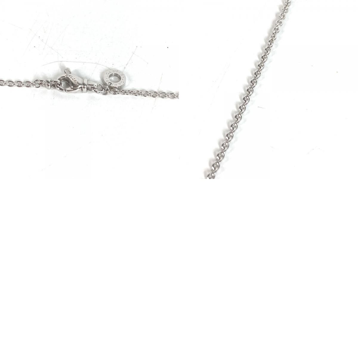 Bvlgari Necklace Logo Diamond Silver — view 9