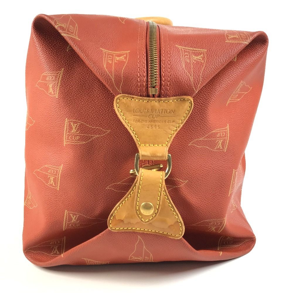 Louis Vuitton Boston Bag Kabul Leather Canvas Abo Crab Brown — view 3