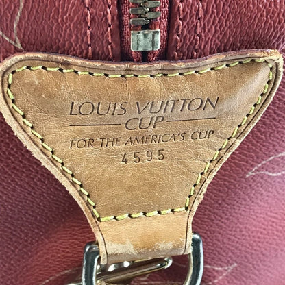 Louis Vuitton Boston Bag Kabul Leather Canvas Abo Crab Brown — view 5