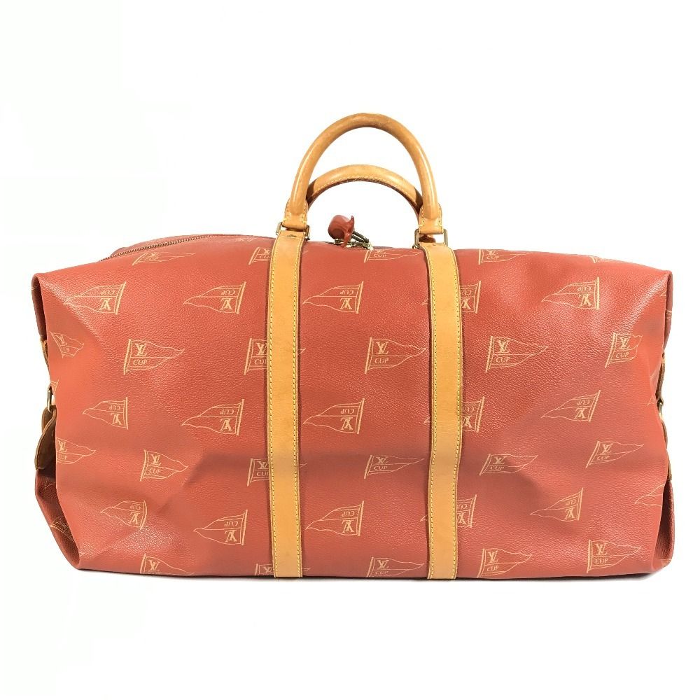 Louis Vuitton Boston Bag Kabul Leather Canvas Abo Crab Brown — view 2