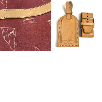Louis Vuitton Boston Bag Kabul Leather Canvas Abo Crab Brown — view 9