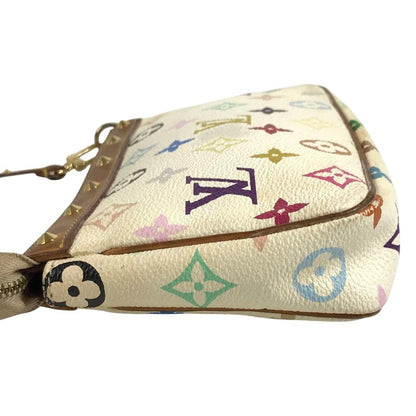Louis Vuitton Shoulder Bag Pochette Monogram Multi Canvas Blanc White — view 3