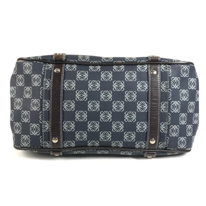 Loewe Shoulder Bag Anagram Logo Leather Blue — view 5