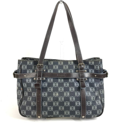 Loewe Shoulder Bag Anagram Logo Leather Blue