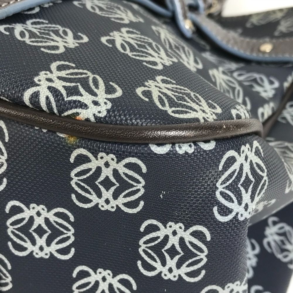 Loewe Shoulder Bag Anagram Logo Leather Blue — view 6