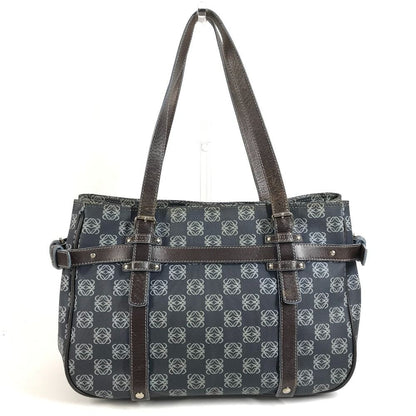 Loewe Shoulder Bag Anagram Logo Leather Blue — view 2