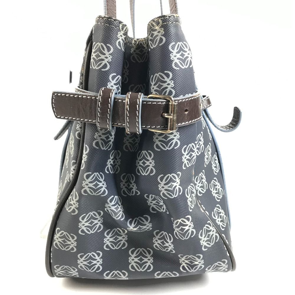 Loewe Shoulder Bag Anagram Logo Leather Blue — view 4