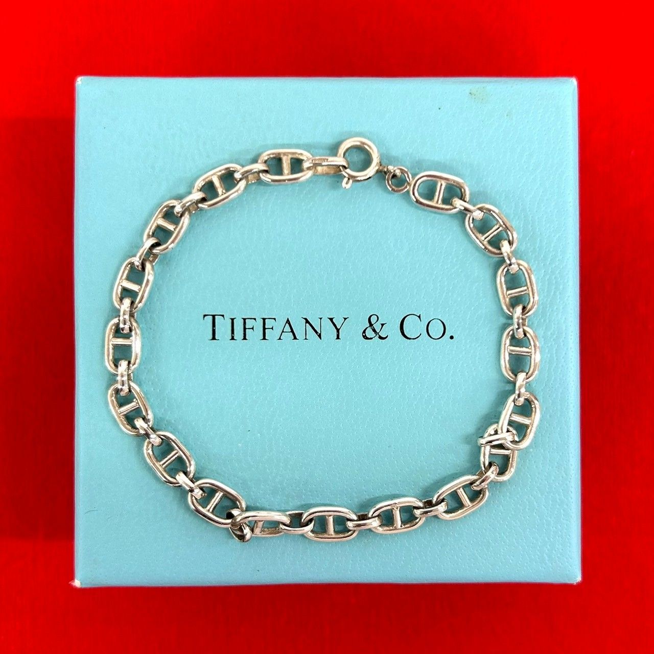 Tiffany & Co Anchor Chain Bracelet 925 Sterling Silver