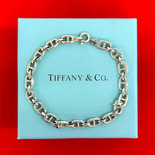 Tiffany & Co Anchor Chain Bracelet 925 Sterling Silver