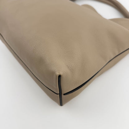 Loewe Anagram Flamenco Hobo Shoulder Bag Beige Leather Vintage — view 9