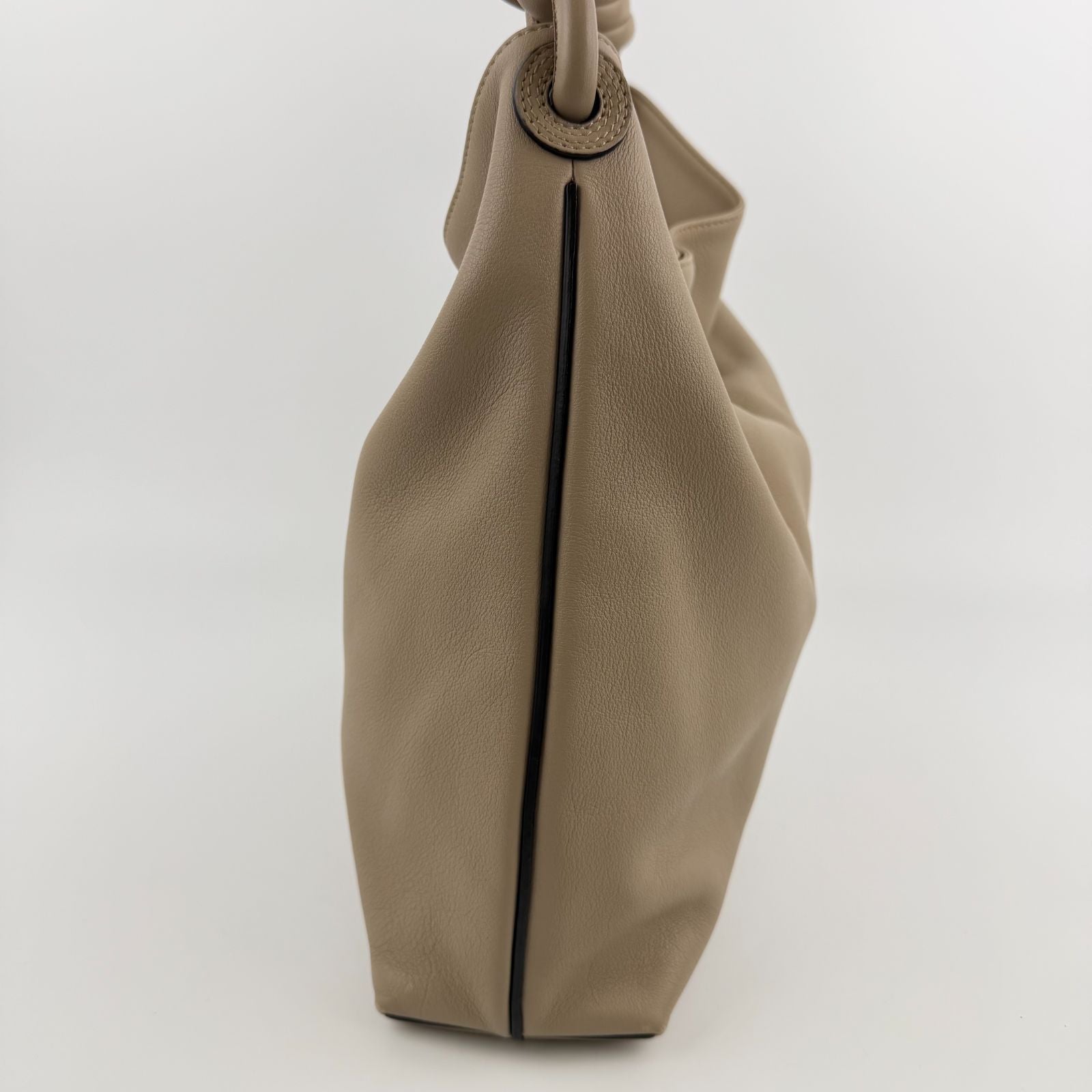 Loewe Anagram Flamenco Hobo Shoulder Bag Beige Leather Vintage — view 5