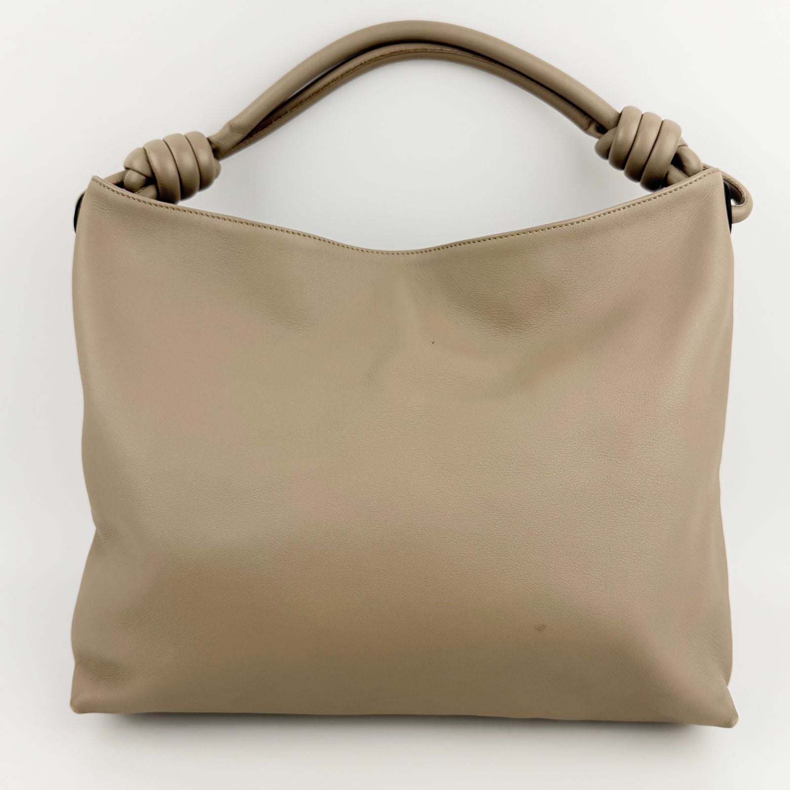 Loewe Anagram Flamenco Hobo Shoulder Bag Beige Leather Vintage — view 3