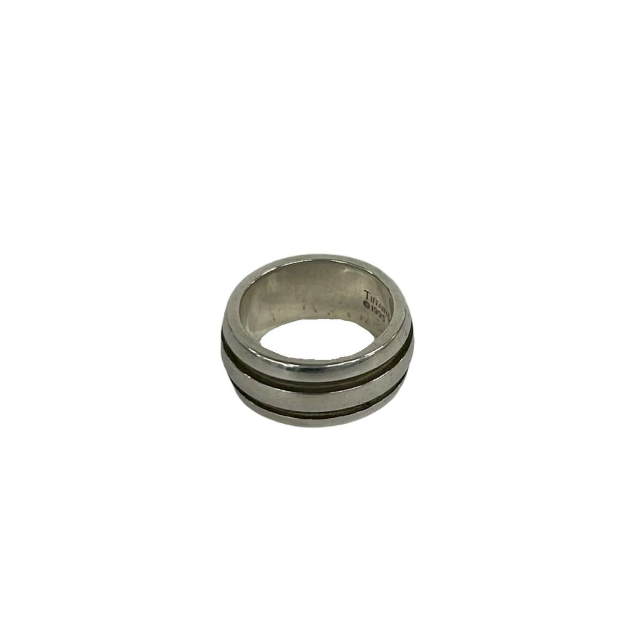 Tiffany & Co Vintage Grooved Double Line Ring 925 Sterling Silver — view 4