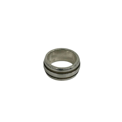 Tiffany & Co Vintage Grooved Double Line Ring 925 Sterling Silver — view 5