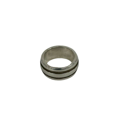Tiffany & Co Vintage Grooved Double Line Ring 925 Sterling Silver — view 6