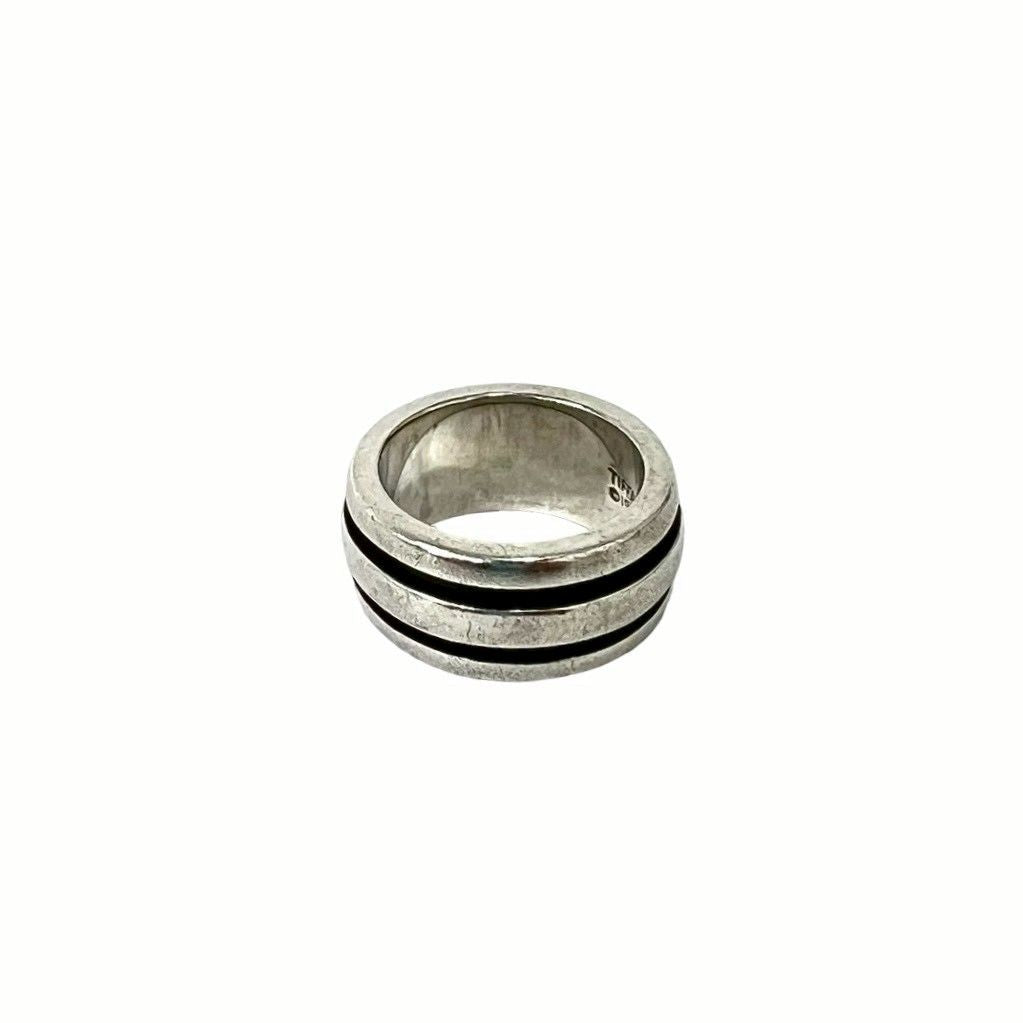 Tiffany & Co Group Double Line Ring 925 Sterling Silver — view 5