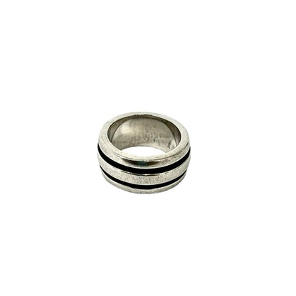Tiffany & Co Group Double Line Ring 925 Sterling Silver — view 6