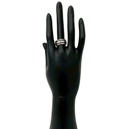 Tiffany & Co Group Double Line Ring 925 Sterling Silver — view 2