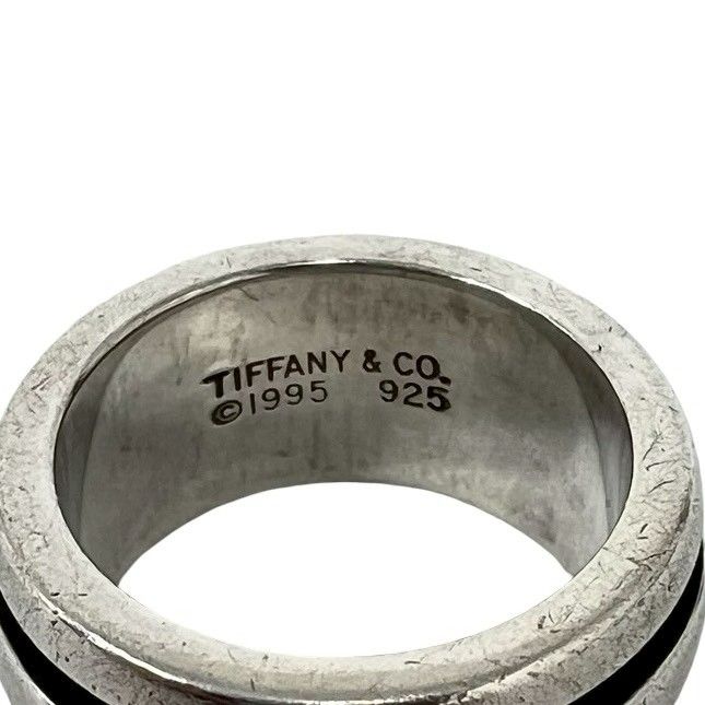 Tiffany & Co Group Double Line Ring 925 Sterling Silver — view 3