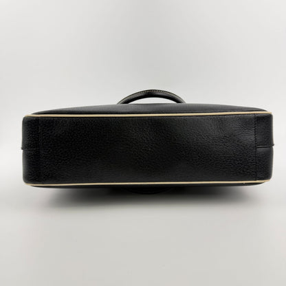 Prada Triangle Logo Tote Black Leather Vintage — view 7
