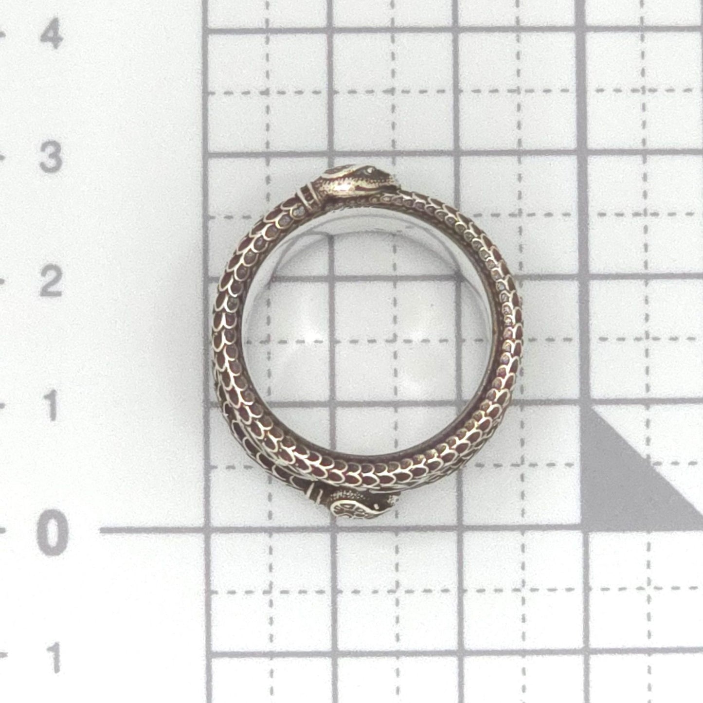 Gucci Double Snake Ring Sterling Silver Aging Finish — view 6