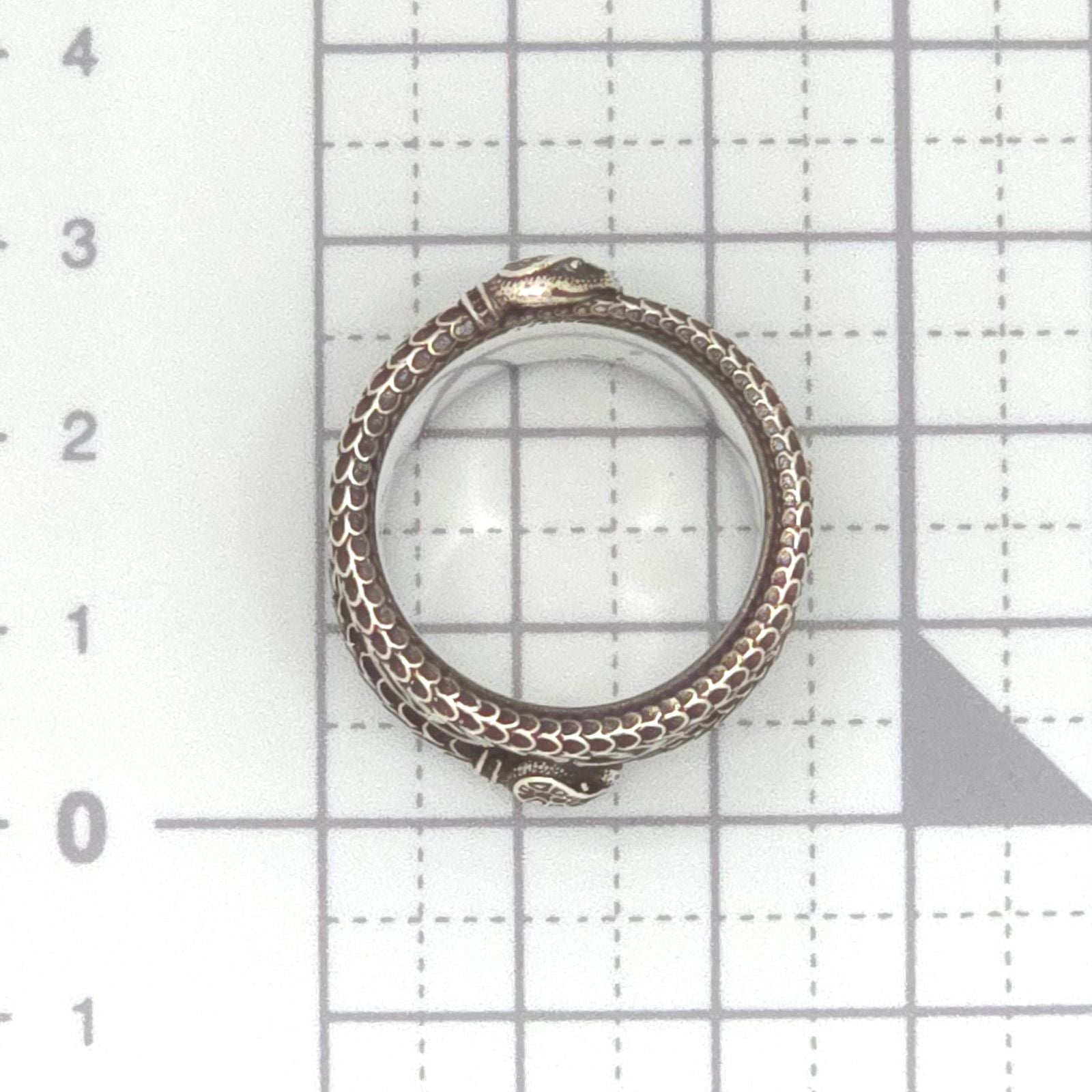 Gucci Double Snake Ring Sterling Silver Aging Finish — view 6