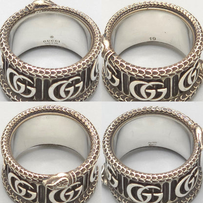 Gucci Double Snake Ring Sterling Silver Aging Finish — view 3