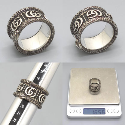 Gucci Double Snake Ring Sterling Silver Aging Finish — view 5