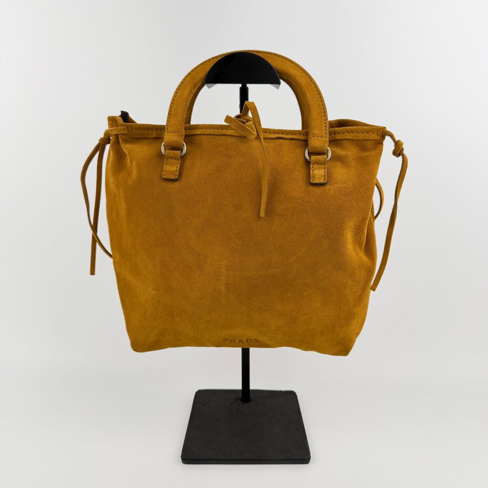 Prada Handbag Brown Suede Vintage