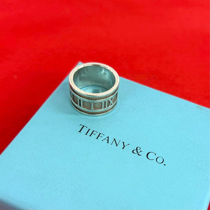 Tiffany & Co Wide Atlas Ring 925 Sterling Silver